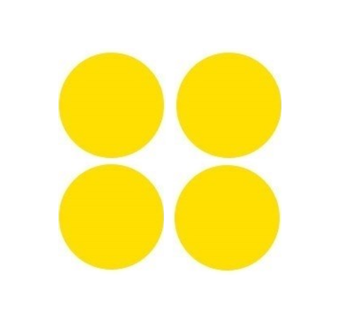 Наклейки «Желтый круг» на двери для слабовидящих